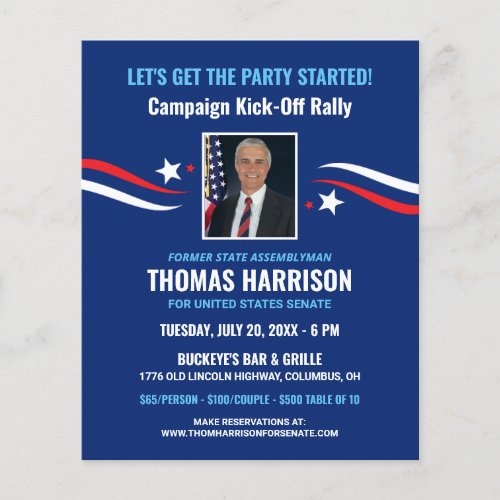 Political Fundraising Campaign Kickoff with Photo