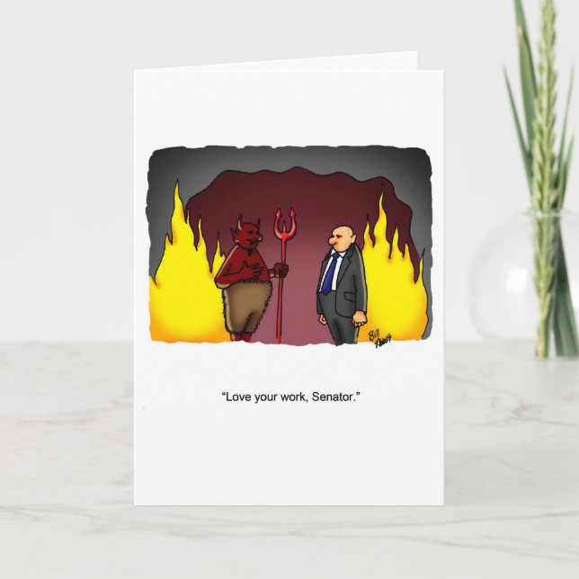 Political Humor "Just For Laughs" Greeting Card (Front)