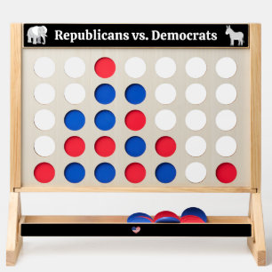 Political Humor Republican vs Democrat Patriotic Fast Four