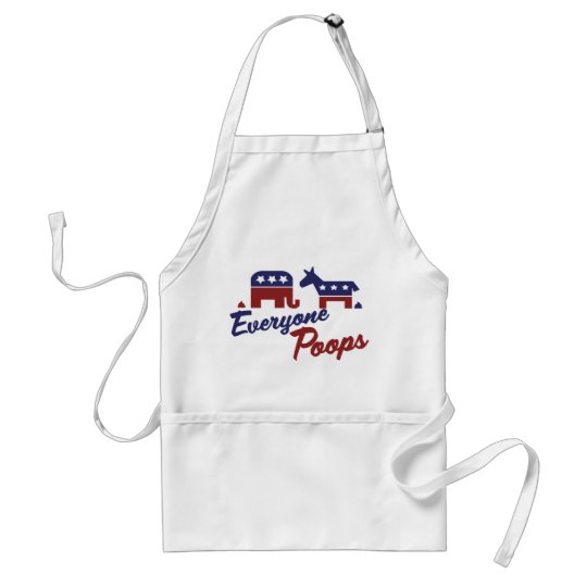 Political Humour Everyone Poops Adult Apron