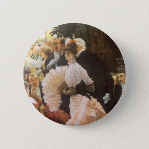 Political Lady by James Tissot Vintage Victorian Button