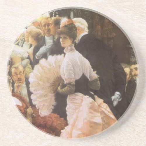 Political Lady by James Tissot Vintage Victorian Coaster