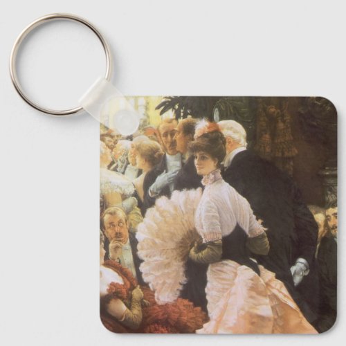 Political Lady by James Tissot Vintage Victorian Keychain