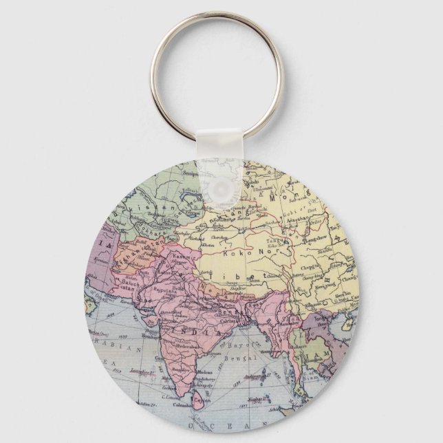 Political Map | Asia Keychain (Front)