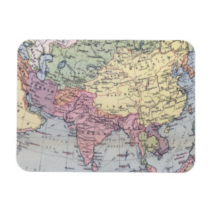 Political Map Asia Magnet