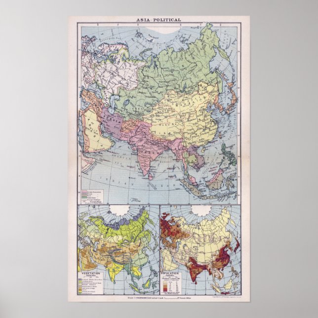 Political Map | Asia Poster (Front)