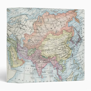 Political Map of Asia (1916) 3 Ring Binder