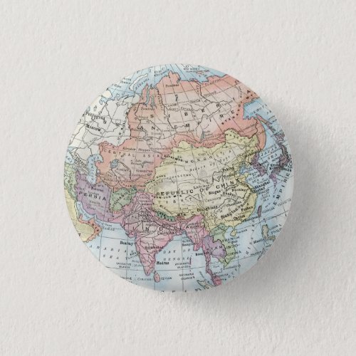 Political Map of Asia 1916 Button
