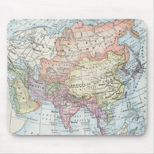 Political Map of Asia 1916 Mouse Pad
