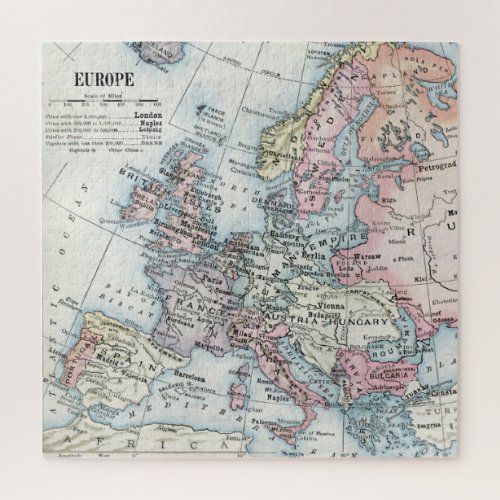 Political Map of Europe 1916 Jigsaw Puzzle