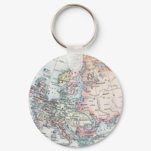 Political Map of Europe (1916) Keychain