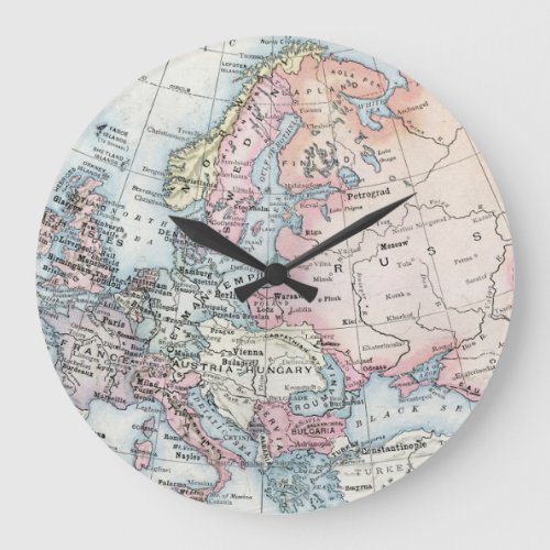 Political Map of Europe 1916 Large Clock