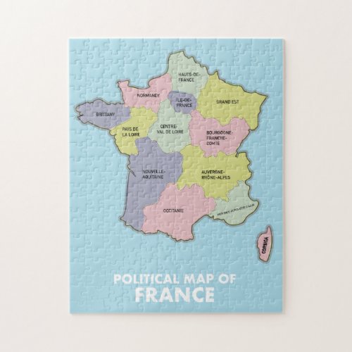 Political map of France Jigsaw Puzzle