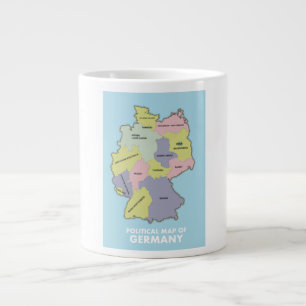 Political map of Germany Giant Coffee Mug