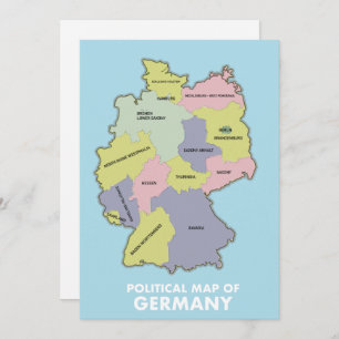 Political map of Germany Save The Date