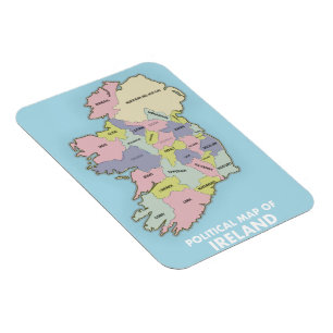 Political Map Of Ireland. Magnet