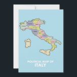 Political map of Italy  Save The Date<br><div class="desc">Political map of Italy in a beautiful hand drawn style.</div>