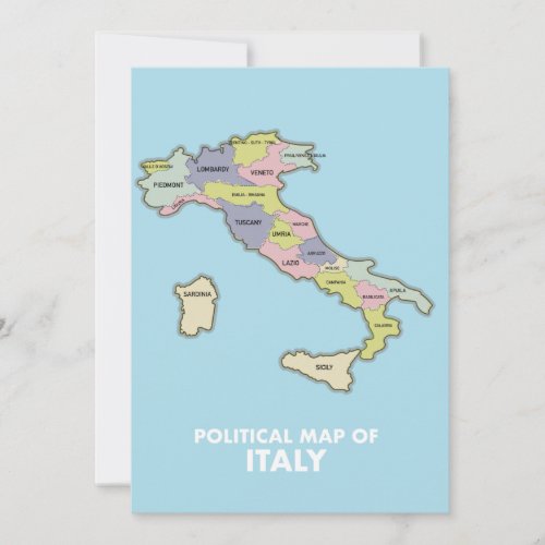 Political map of Italy  Save The Date