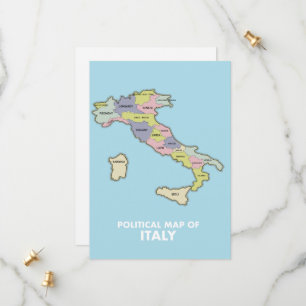 Political map of Italy  Save The Date