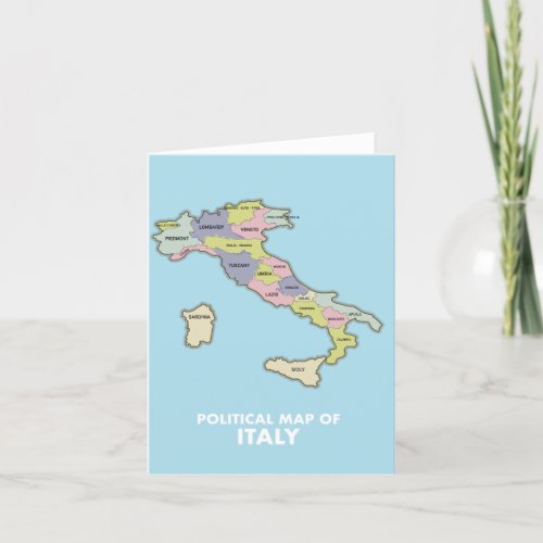 Political map of Italy  Save The Date Announcement