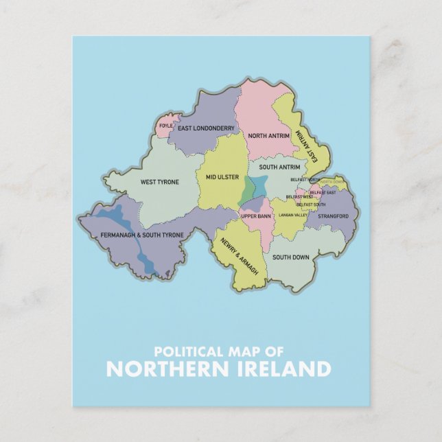 Political Map Of Northern Ireland. Flyer (Front)