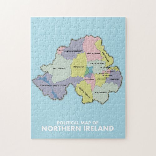 Political Map Of Northern Ireland Jigsaw Puzzle