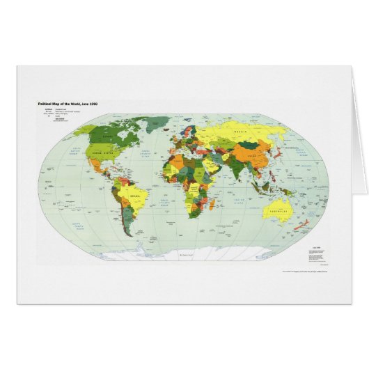 Political Map of The World - 1998 Cards (Front Horizontal)