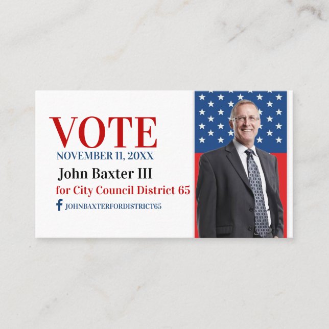Political Office Business Card (Front)
