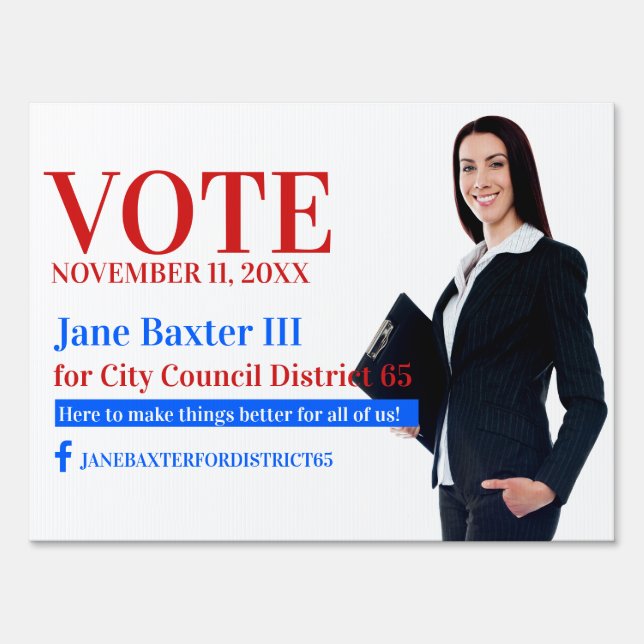 Political Office Yard Sign (Front)