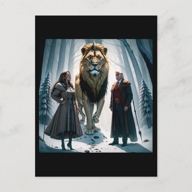 Political parody of a popular Christian novel Postcard (Front)