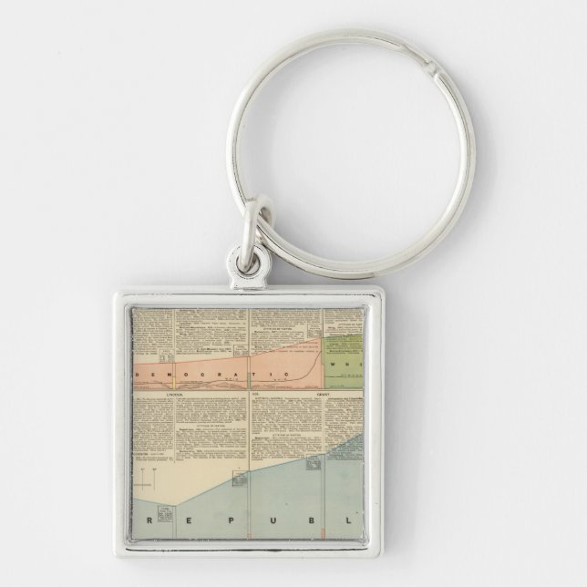 Political Parties, popular vote Keychain (Front)