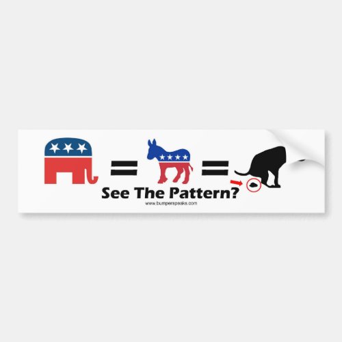 Political Party Dog Poop Bumper Sticker