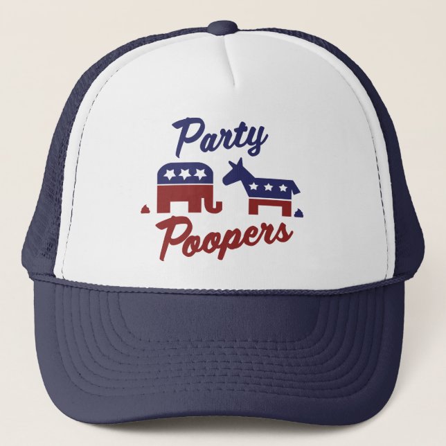 Political Party Poopers Trucker Hat (Front)