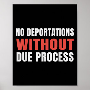 Political Protest No Deportations Without Due Proc Poster