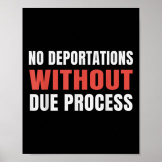 Political Protest No Deportations Without Due Proc Poster
