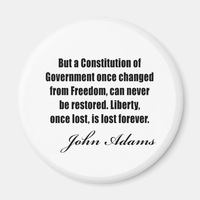 Political quotes by John Adams Magnet (Front)
