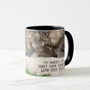Political Rabbit Hole Bunny Photo Politics Humor Mug