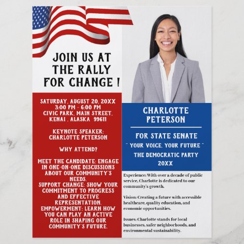 Political Rally or Event Campaign Election Flyer