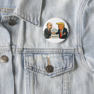 Political Satire: Putin and Trump Meeting in Alask Button
