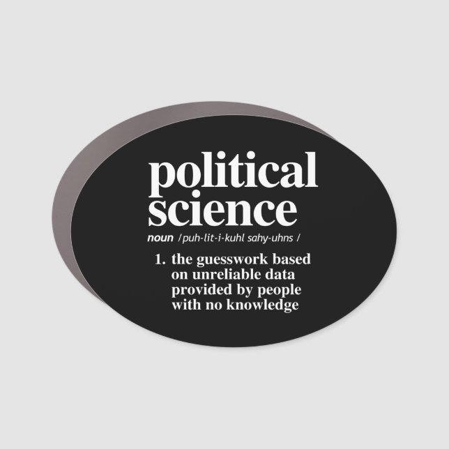 Political Science Definition Car Magnet (Front)
