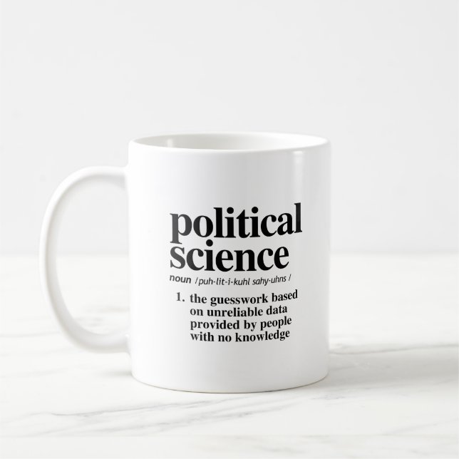 Political Science Definition Coffee Mug (Left)