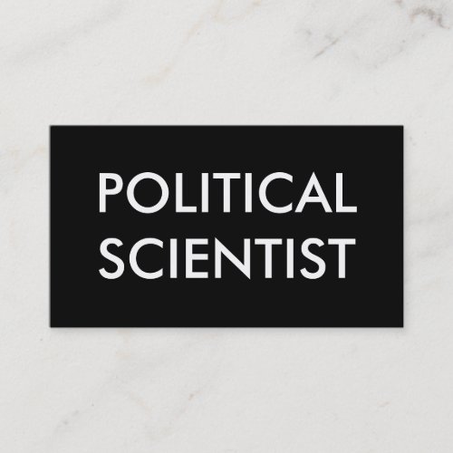 political scientist business card