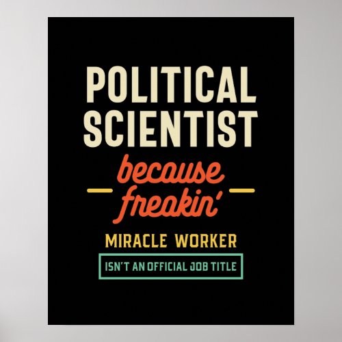 Political Scientist Official Job Title Poster