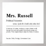 Political Scientist Personalized Gift Poster at Zazzle