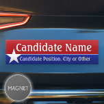 Political Template Classic Candidate Red Blue Star Car Magnet at Zazzle