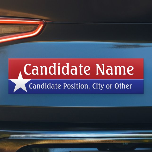 Political Theme - Customize This Bumper Sticker! Sticker (Create Your Own Bumper Sticker - Great for any election)