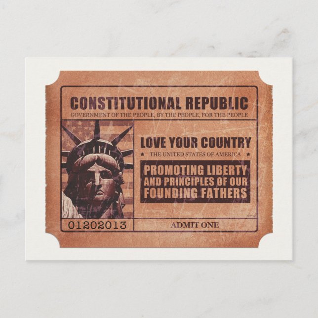 Political Ticket Postcard (Front)
