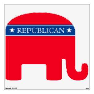 Political Wall Decal-Republican Elephant Decal