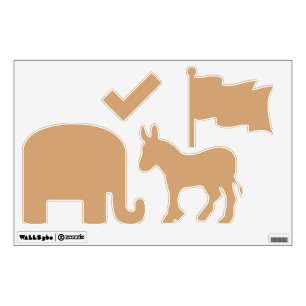 Political Wall Decals – Warm Sand Symbols