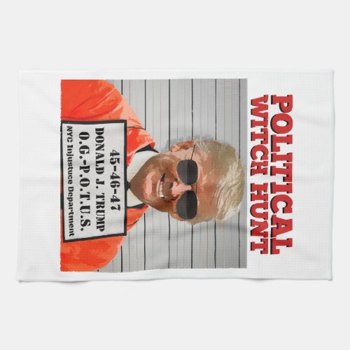 Political Witch Hunt of Donald Trump  Kitchen Towel